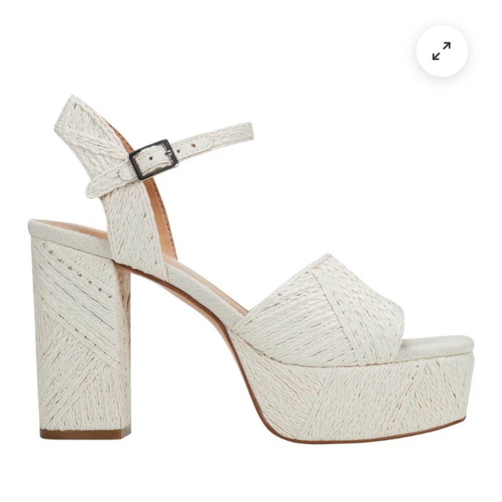 MARC FISHER Calyn Ivory Platform Heels